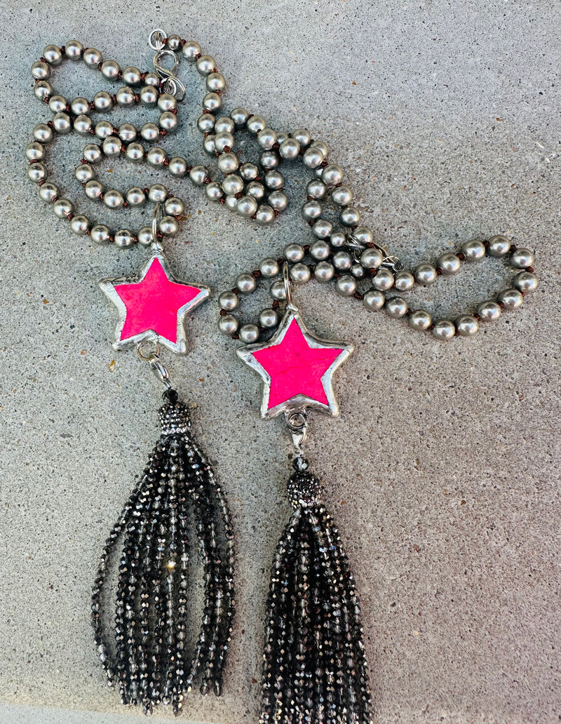 Shooting Star Necklace - PINK
