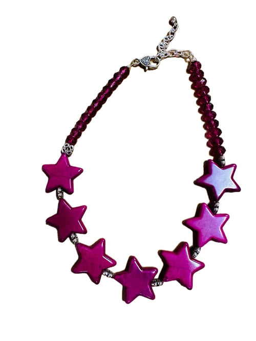 Fuchsia Star Necklace Rockin The Lace Boutique