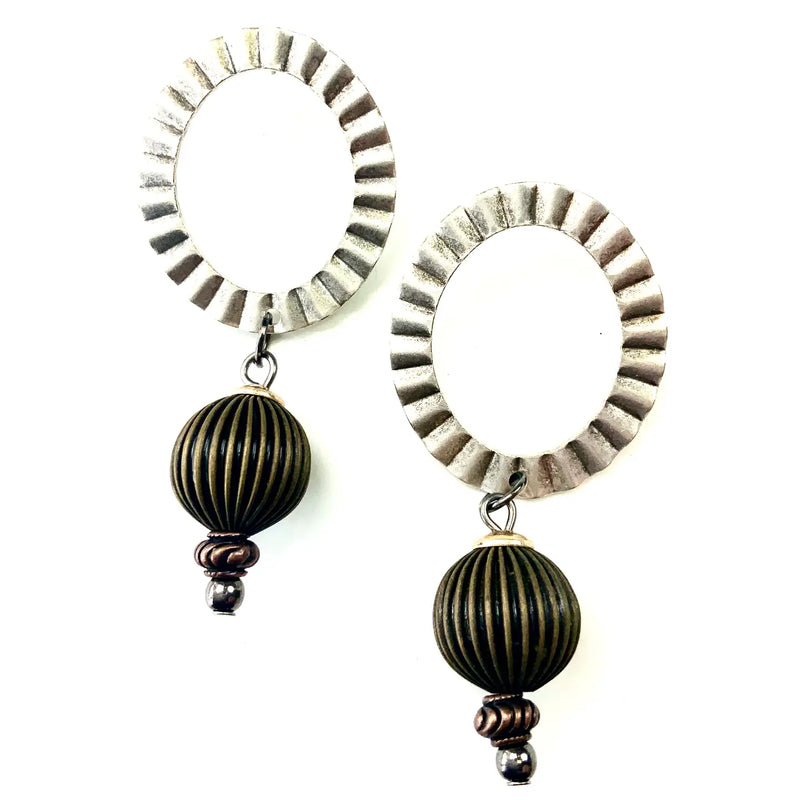 Hammered Stripe Earrings