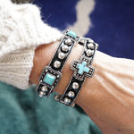 Turquoise Bubble Stretch Bracelet Square