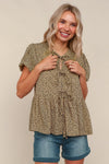 Lover For Bows Top - BROWN Leopard