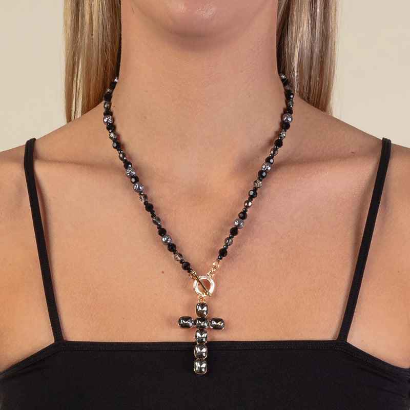 Black Cross Necklace