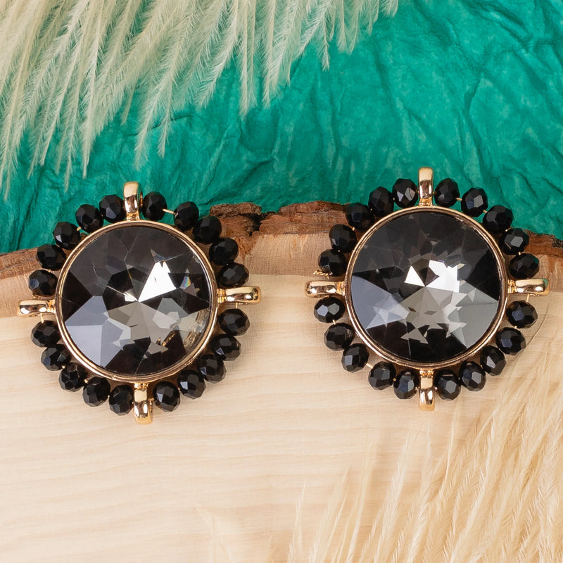 Black Crystal Earrings