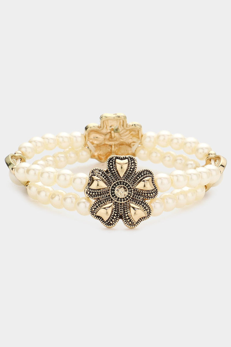 Vintage Flower Stretch Bracelet