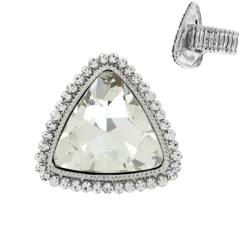 Triangle Gem Stretch Ring