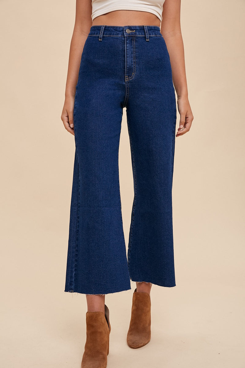 Denim Stretch High Rise Wide Leg Jean