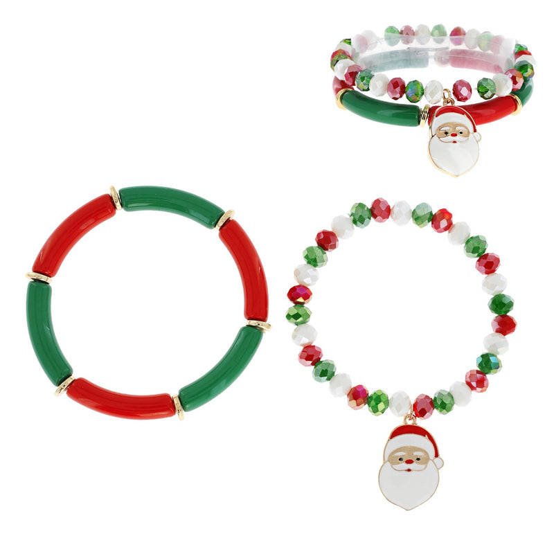 Santa Charm Bracelet Set