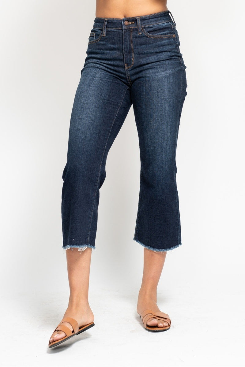 Once In Awhile Denim - Wide Crop Leg Highwaist Judy Blues