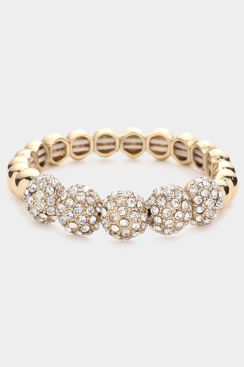 In A Frenzy Stretch Bracelet - Gold