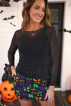 Mallory Mesh Glitter Black