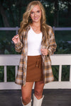 Lola Flannel Tunic Brown