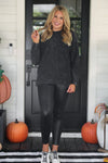 Alexis Vintage Corded Pullover Black - PREORDER