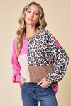 Part Of Me Colorblock Top - Pink
