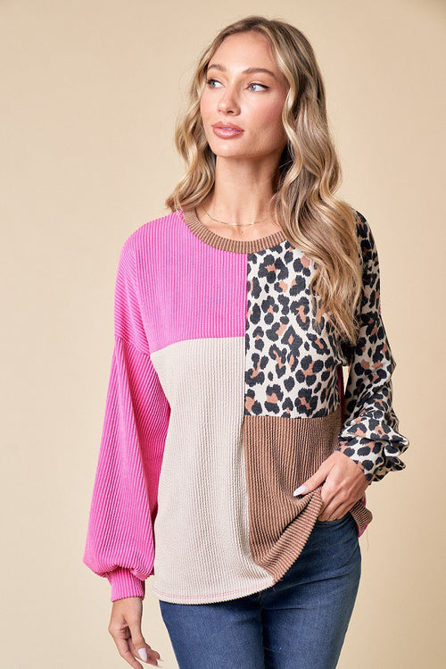 Part Of Me Colorblock Top - Pink