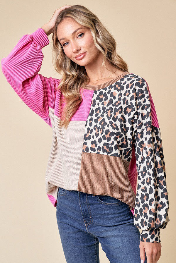 Part Of Me Colorblock Top - Pink