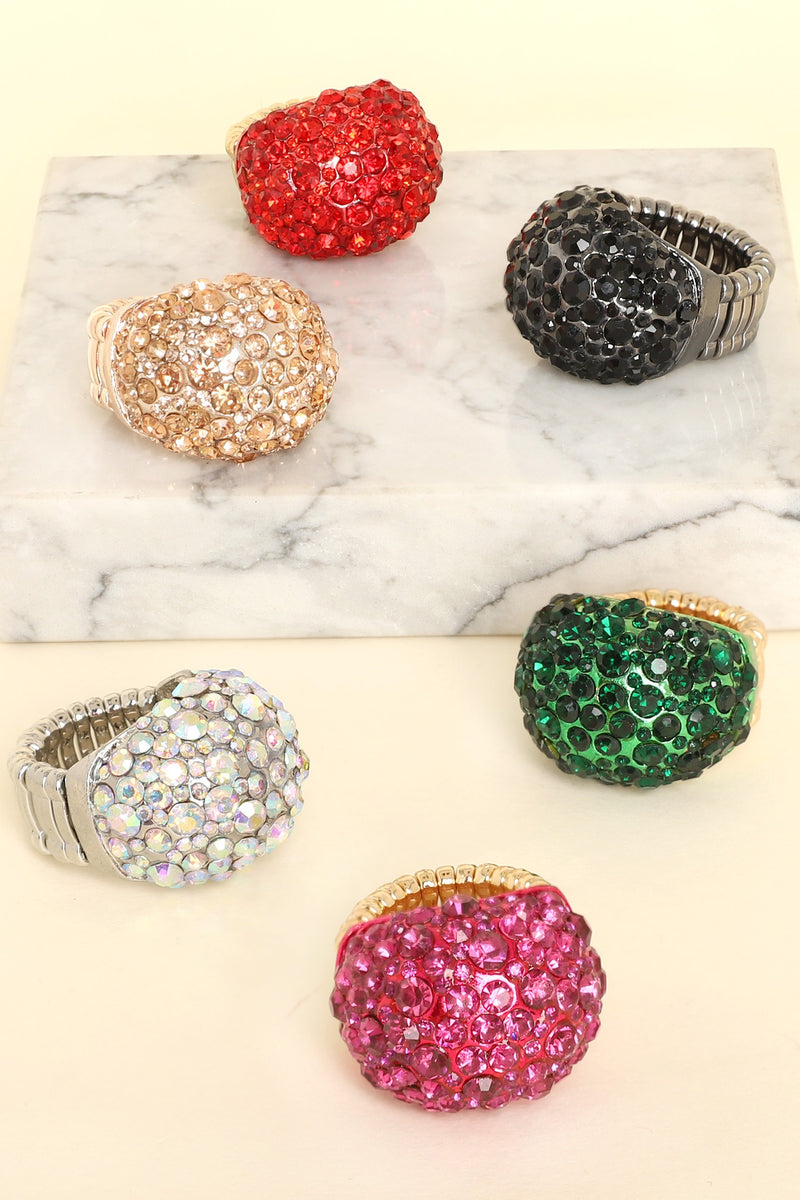 Rhinestone Dome Stretch Ring