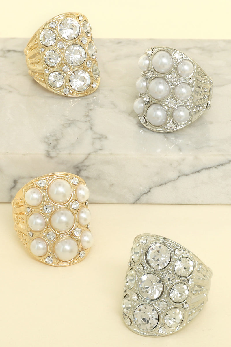 Pearl Knuckle Stretch Ring