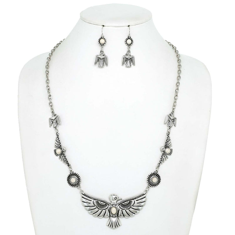 The Thunderbird Necklace Set - White