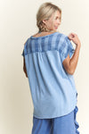 Mineral Wash Denim Top