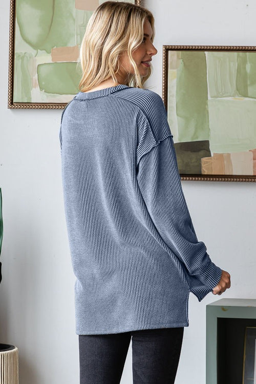 I Am On The Go Ribbed - Denim