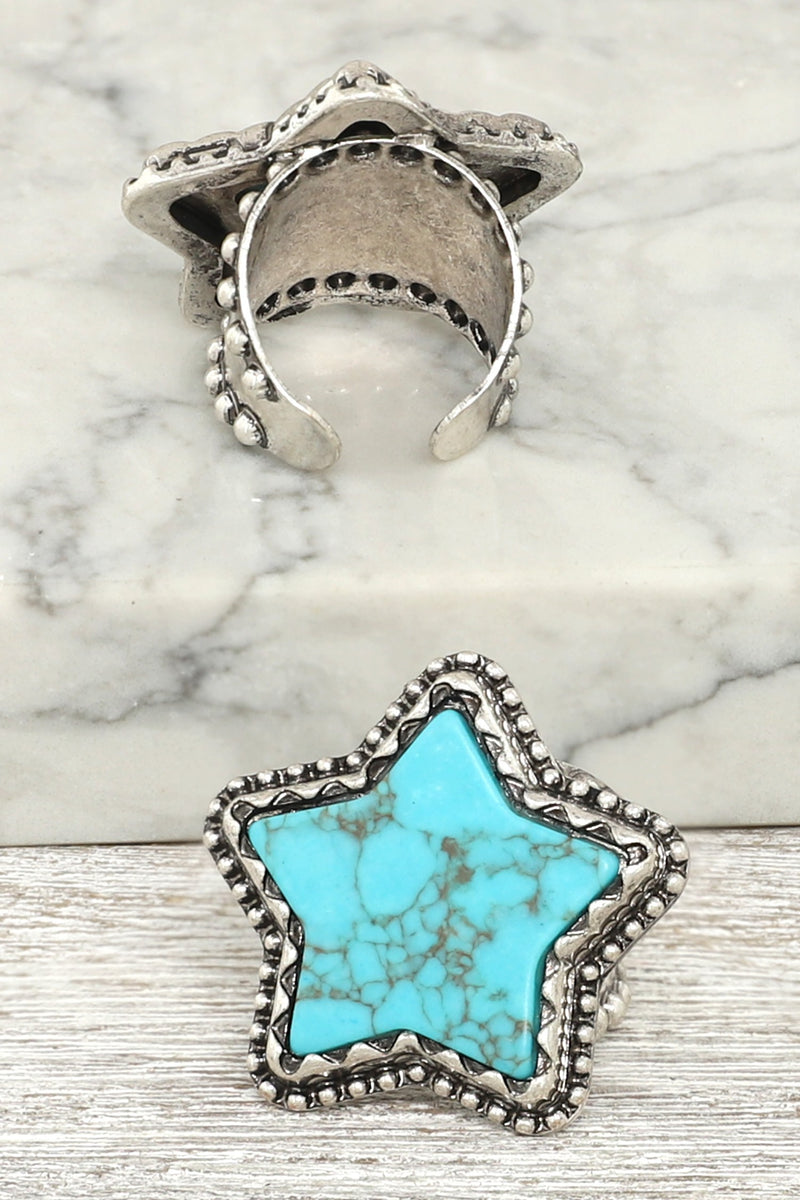 Turquoise Star Ring