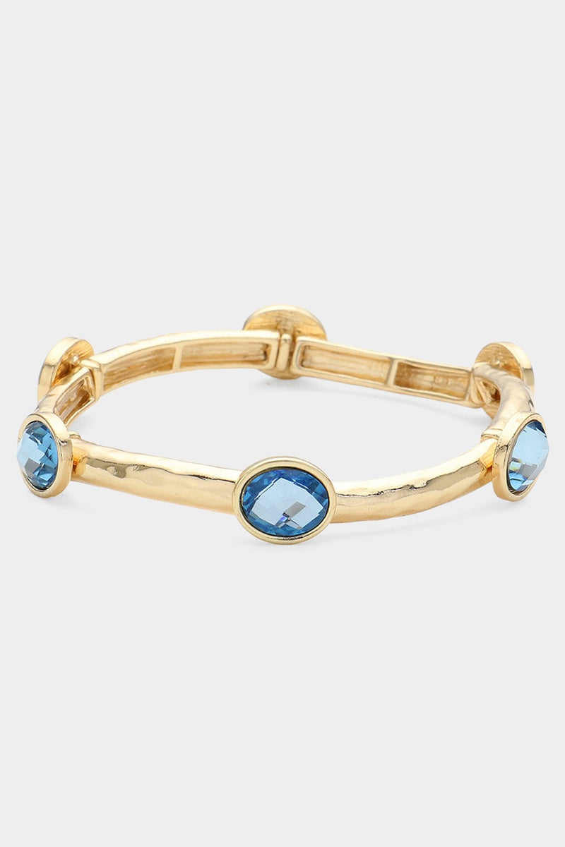 Blue & Gold Stretch Bracelet