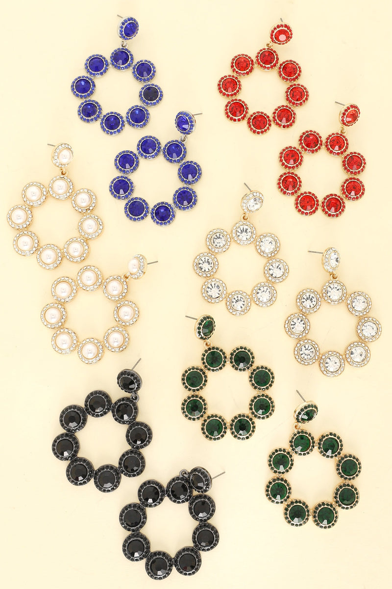 Round Here Rhinestone Earrings