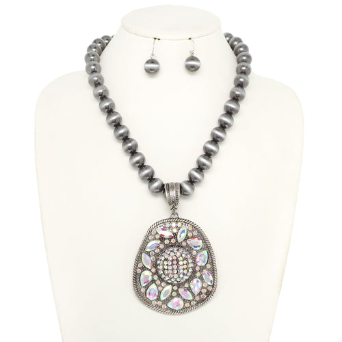 Crystal Cowboy Necklace Set