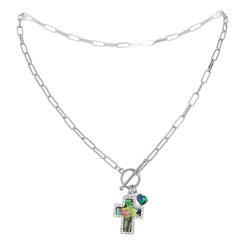 Abalone Cross Necklace