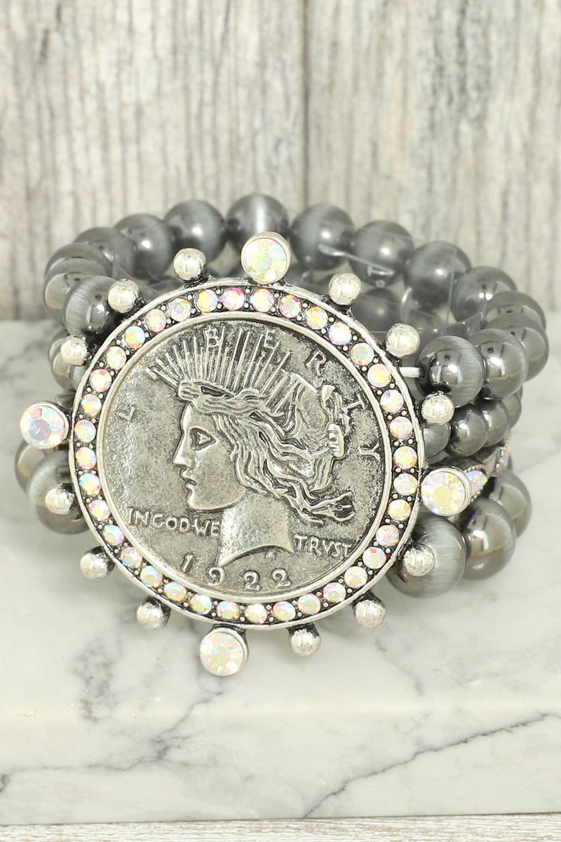 Liberty Coin Stretch Bracelet