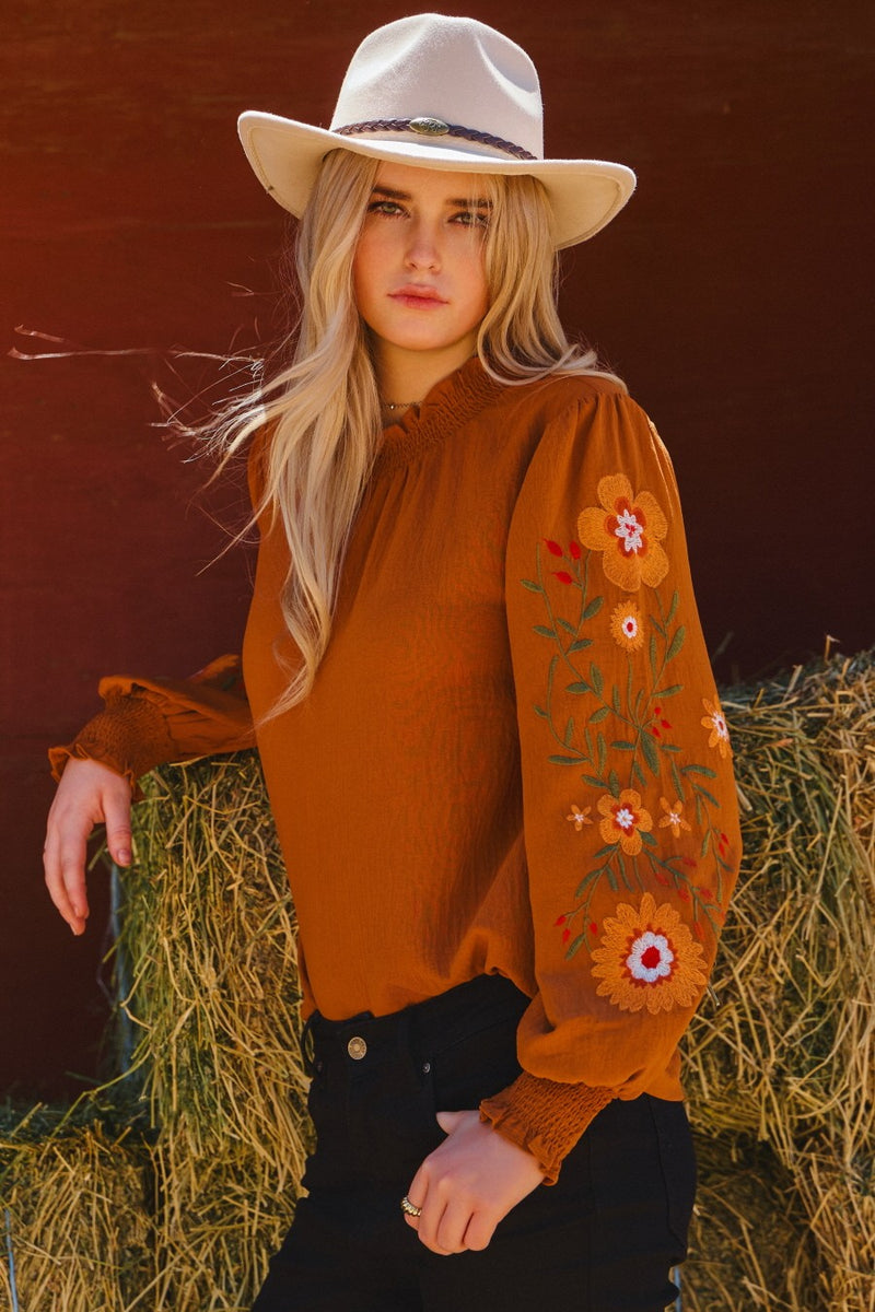 Oh My Flower Embroidered Top