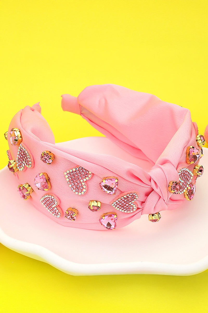 Pink Heart Headband