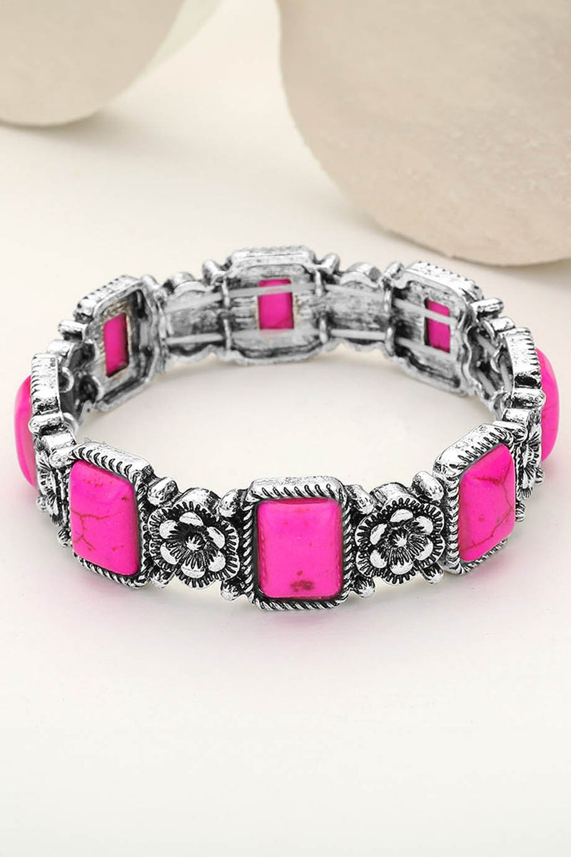 Flower Child Stretch Bracelet - Pink