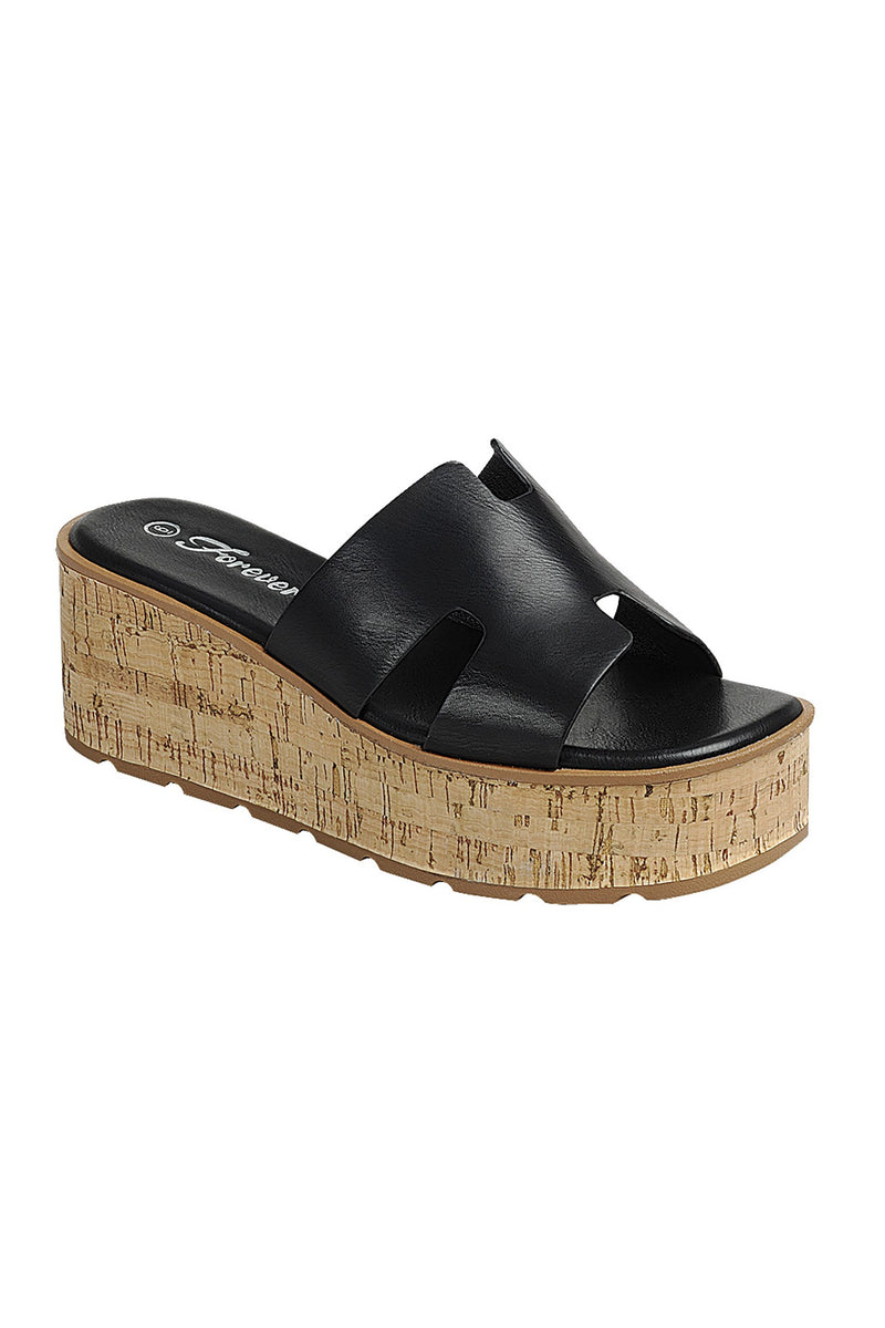 Earnest Black Cork Shoes