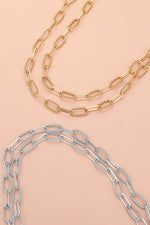 Textures Paperclip Chain Necklace