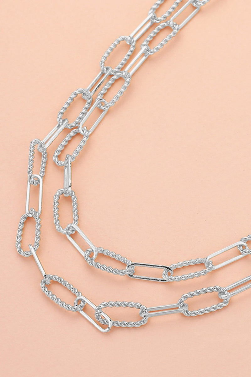 Textures Paperclip Chain Necklace