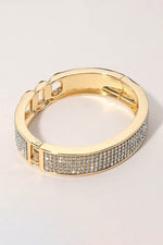 Rhinestone Hinged Bracelet
