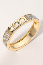 Rhinestone Hinged Bracelet