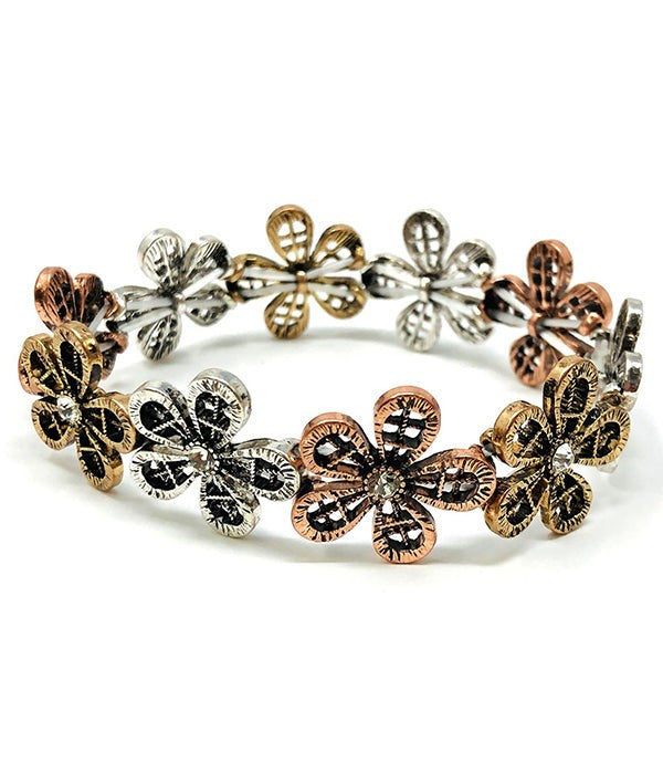 Vintage Flower Stretch Bracelet