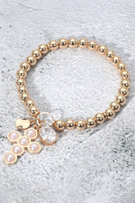 Pearl Cross Dangle Bracelet