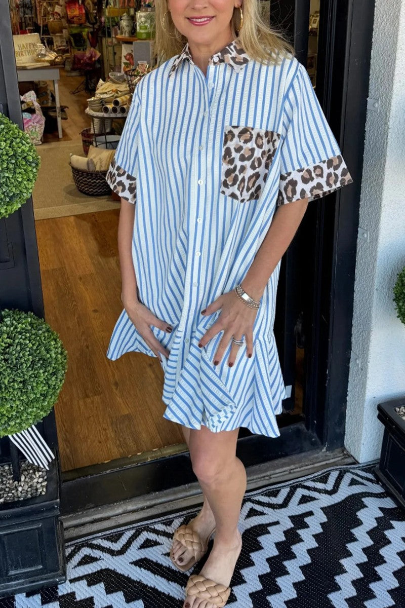 Casual In Stripes -  Blue