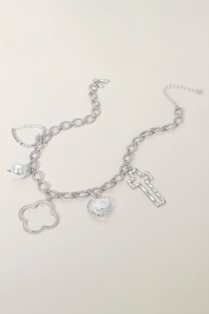 Clover Charm Necklace - Silver