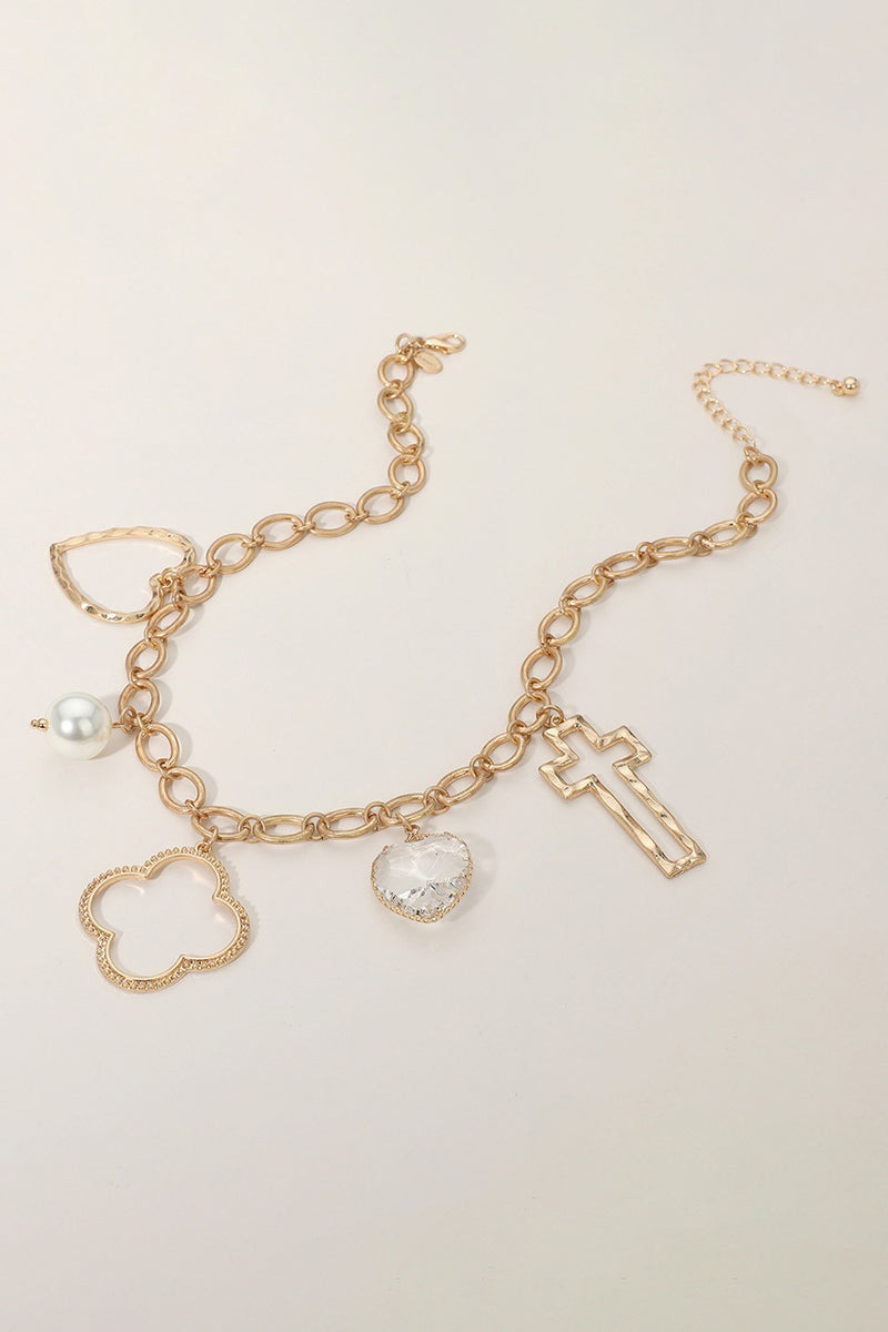 Clover Charm Necklace - Gold
