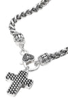 Textured Cross Necklace