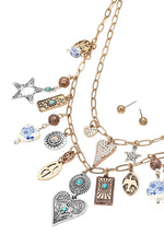 All Around The World (2) Piece Necklace Set