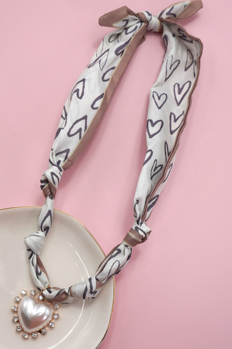 Basic Heart Scarf Necklace