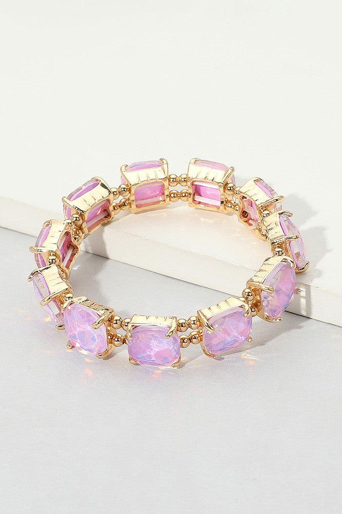 On The Lookout Stretch Bracelet - Purple