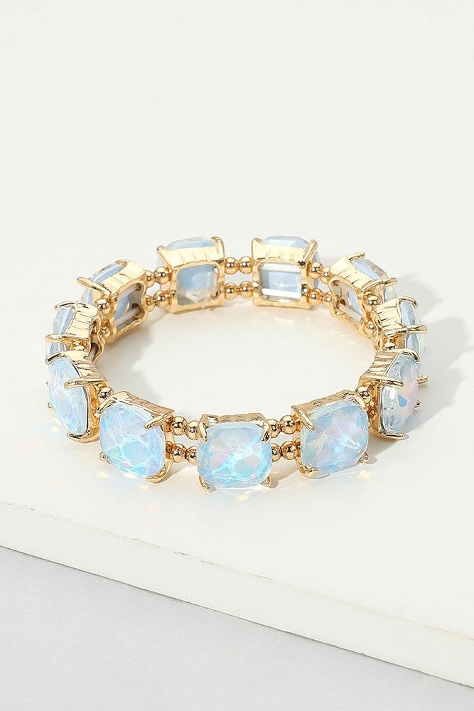 On The Lookout Stretch Bracelet - Ice