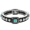 Turquoise Bubble Stretch Bracelet Square