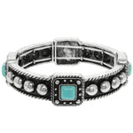 Turquoise Bubble Stretch Bracelet Square
